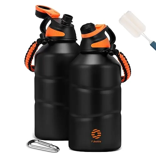 Fjbottle Botella Termica 1900ML con tapa magnética, sin BPA/sin Fugas botella agua acero inoxidable Gimnasio termo para deporte/bebida carbonatada
