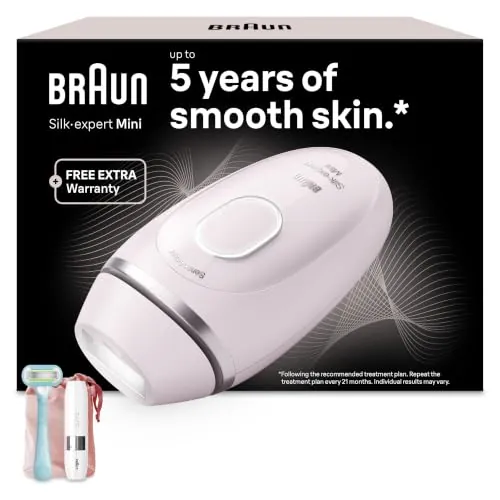 Braun Depiladora Luz Pulsada Silk·expert Mini, PL1112, Rosa