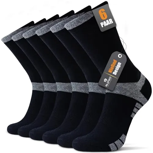 Niofind Calcetines Hombre Running, Deporte Algodon Con Acolchado 6 Pares