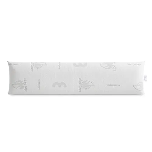 Todocama Almohada Viscoelástica Aloe Vera, Núcleo Compacto Viscoelástico para Cervicales y Cuello, Firmeza Media-Alta, Doble Funda con Cremallera (150 cm).