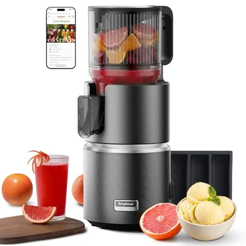 Anybear Extractor Zumo 350W, Zumo, Sorbete & Leche de Nueces, BPA Free