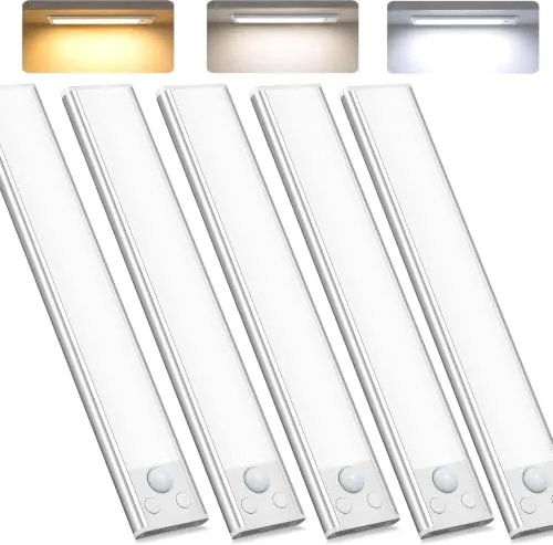 Luz LED Sensor Movimiento Cocina - Armario Luces Pilas Adhesiva Recargable