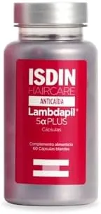 ISDIN Lambdapil 5 Alfa Plus, 60 Cápsulas Anticaída del Cabello, Duración 2 meses, Complemento Alimenticio para la caída Progresiva del cabello, con Zinc, Biotina, Serenoa repens, Vitaminas Grupo B