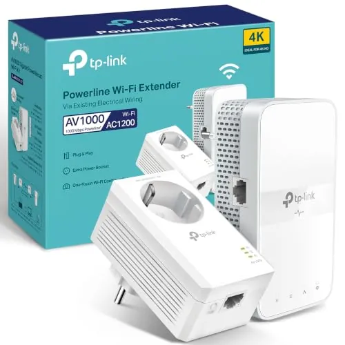 TP-Link TL-WPA7617 Kit - Powerline WiFi AC1200 AV1000, Plug & Play