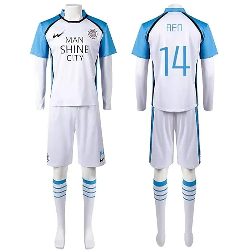 Jilijia Blue Lock - Disfraz de cosplay de Chigiri Hyoma/Seishiro Nagi, anime, cosplay, Halloween, juego de rol, uniforme de entrenamiento de fútbol