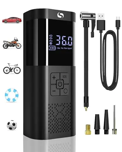 SERVOMASTER Compresor Aire Portatil, Inflador Ruedas Coche