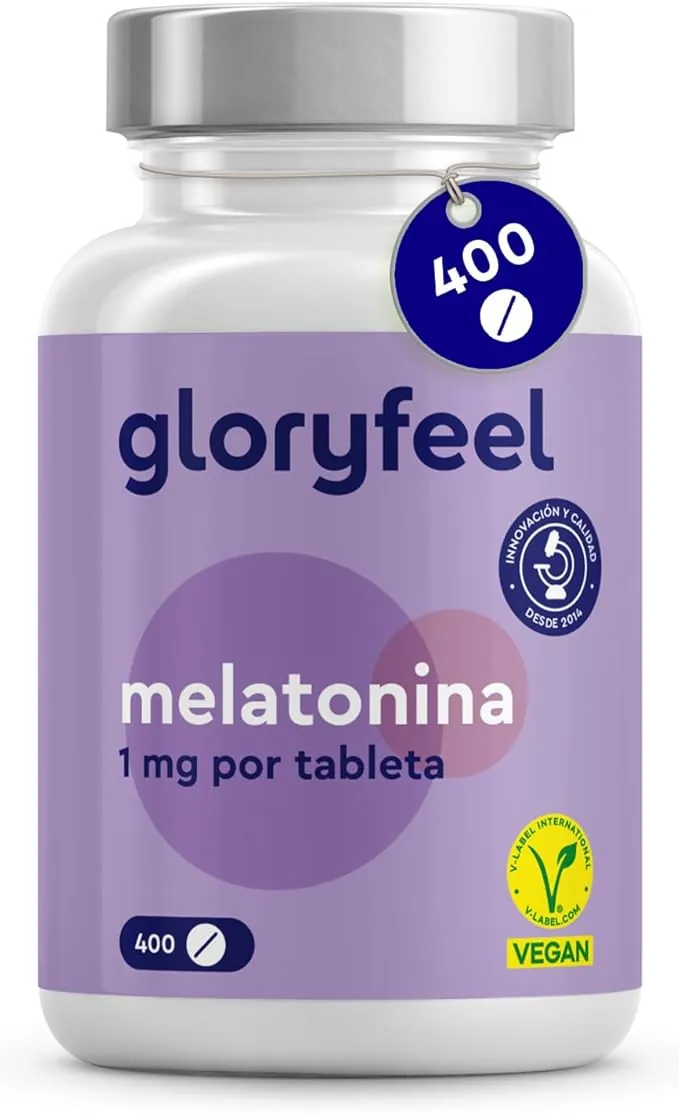 Melatonina 400 Tabletas (+1 año) - Complemento de Melatonina en altas dosis para dormir bien - Para 400 noches - 100% pura y natural - Vegano, probado en laboratorio y sin aditivos