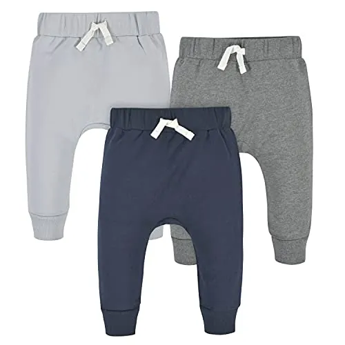 Gerber - Paquete de 3 pantalones deportivos para niños pequeños