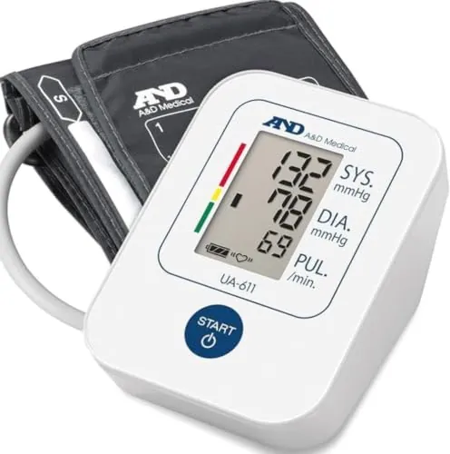 A&D Medical Tensiómetro de Brazo digital, medición precisa de la presión arterial y el pulso, validado clinicamente – UA-611