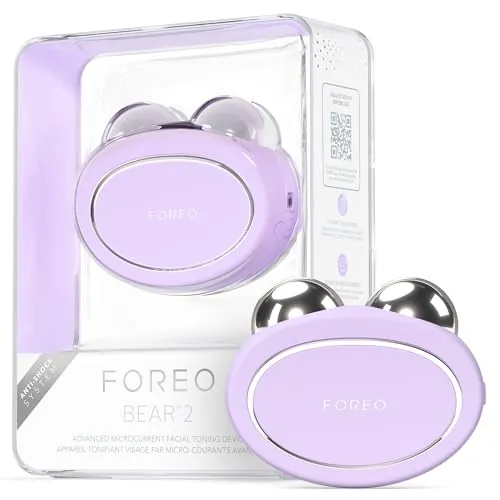 FOREO Bear 2 - Dispositivo facial avanzado de microcorriente para levantamiento y tonificación, herramienta antienvejecimiento, firme y contorneado, no invasivo, aumenta la absorción del cuidado de la