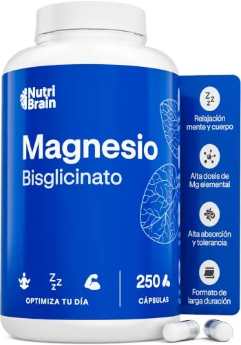 Magnesio Bisglicinato Puro 2000 mg - Dosis XXL (250 Cápsulas) | Forma Quelada para Sueño Reparador, Energía, Soporte Óseo-Muscular y Concentración | Máxima Biodisponibilidad, Sin Efectos Laxantes
