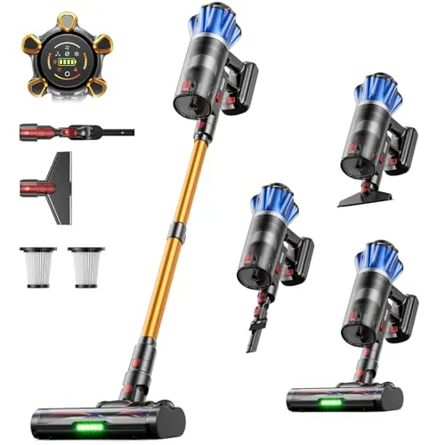Aspiradora sin Cable 55KPa/650W/70Min Alfombras/Pelos Mascotas/Suelos Duros
