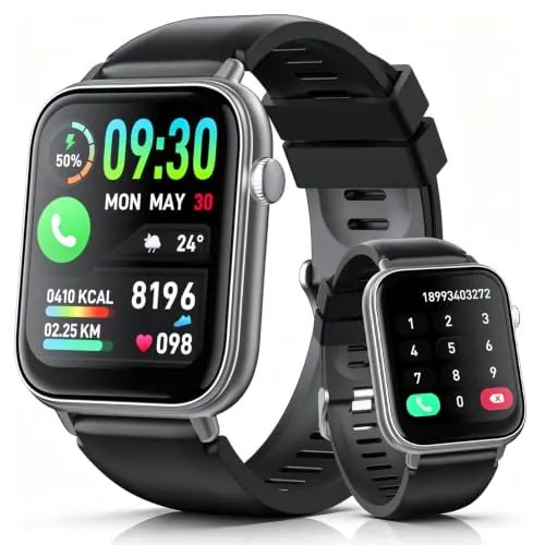 WeurGhy Reloj Inteligente Hombre Mujer con Llamadas Bluetooth