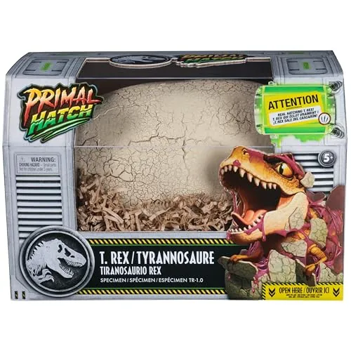 Dino Rising - Figura Jurassic Dinosaurio Interactivo: Incuba y Entrena a tu Bebé Tiranosaurio Rex, con +100 Sonidos y Reacciones - 6072462 - Regalo Niño 5 Años + - Dinosaurios Juguetes