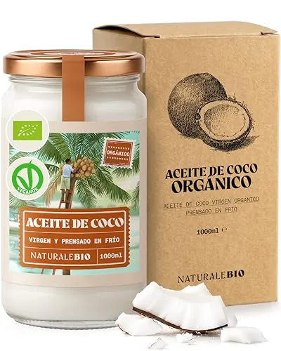 NaturaleBio Aceite de Coco Virgen Bio Prensado en Frío