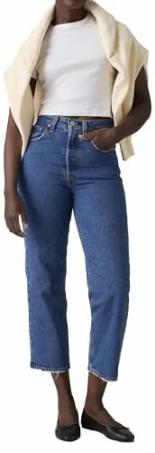 Levi's Ribcage Straight Ankle Vaqueros, Jazz Pop, 24W / 27L para Mujer