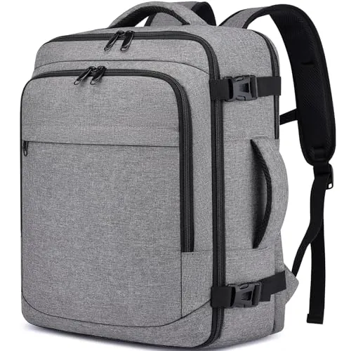 Mochila 40x30x20,Mochila Viaje Cabina Avion 40x20x30 para Ryanair 24L Equipaje de Mano,Gris