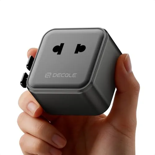 decqle “Air” Adaptador Enchufe Universal con AC 2500W MAX para Viaje