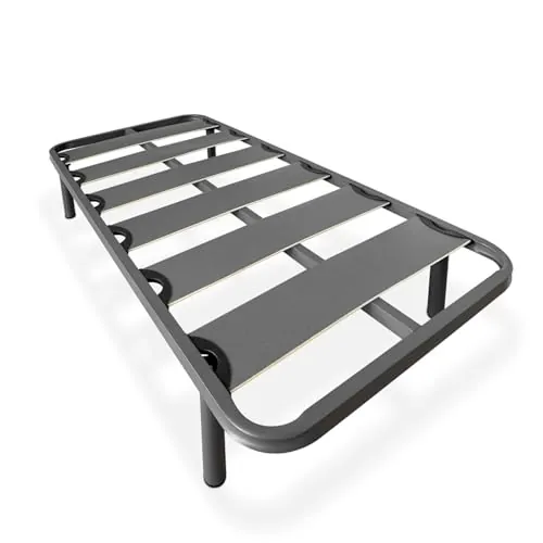 amuéblate online - Somier Reforzado de Láminas Anchas, Anti - Ruido, Estructura 40x30 mm con Juego de Patas Roscadas, Fuerte y Resistente 105x190