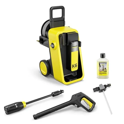 Kärcher hidrolimpiadora K 6 Comfort Premium, presión: 160 Bar, caudal: 510 l/h, Superficie: 50 m²/h, Peso: 18,2 kg, Manguera de Alta presión, enrollador de mangueras, Multi Jet 4 en 1
