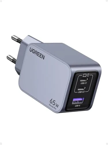 UGREEN Nexode Pro 65W Cargador USB C GAN Carga Rápida