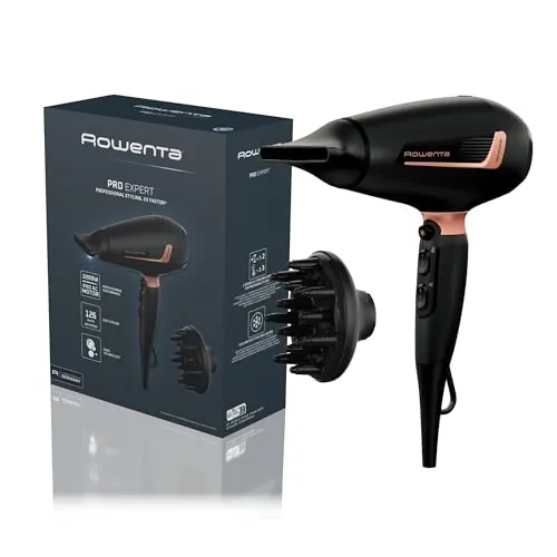 Rowenta Pro Expert - Secador de pelo de 2200 W con motor AC Pro CV8830