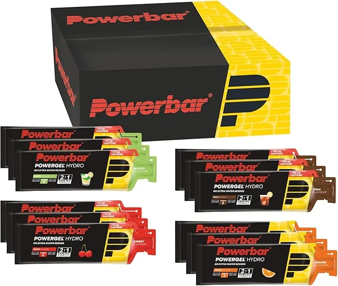 Powerbar - PowerGel Hydro - Multiflavourbox - 12x67ml - Gel energético alto en carbohidratos