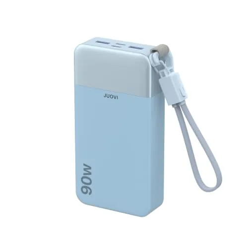 JUOVI Laptop Power Bank 90W 20000mAh Cargador Portátil con Cable