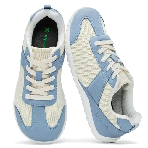 SAGUARO Zapatillas Barefoot Mujer Zapatos Minimalistas Transpirables y Ligeros Calzado Casual Verano para Uso Diario Gimnasio y Fitness, Azul 36 EU