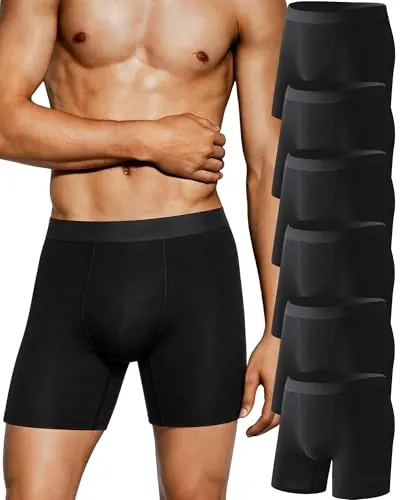 FINETOO Calzoncillos Hombre Boxer Algodon Ropa Interior Largos Pack de 6