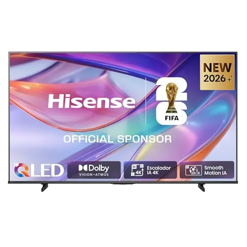 Hisense 43E7S - QLED Smart TV 43 Pulgadas, Hi-QLED Color, Dolby Vision.Atmos, Escalador IA 4K, Smooth Motion IA, Modo Juego Plus, Dolby Vision IQ, HDR10+Adaptive