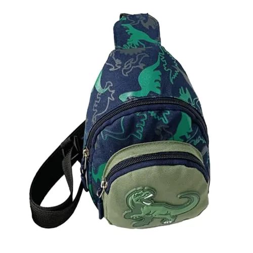 Bolso bandolera para niños, bolso bandolera infantil dinosaurio de dibujos animados Mochila de viaje al aire libre, bandolera de dinosaurio, bandolera de dinosaurio, bandolera de dinosaurio