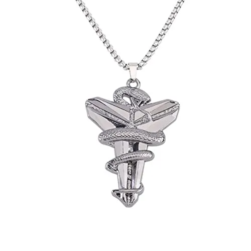 YAHOYA Basketball Fan Memorial Collar Colgante Viper Mamba Cross Collar Boys and Girls Jewelry Trendy Matching