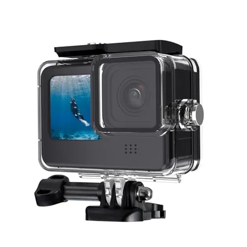 K&F Concept Funda Impermeable para Gopro Hero 13/Hero 12/Hero 11/Hero 10/Hero 9 Black, 60M Carcasa Protectora para Buceo Subacuático con Accesorio de Montaje Compatible con GoPro Hero 13/12/11/10