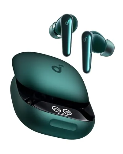Soundcore Liberty 4 Pro de Anker, Auriculares Inalámbricos con Cancelación de Ruido Adaptativa en Tiempo Real, 7 Sensores, Música Hi-Fi Estudio, Llamadas Nítidas con 9 Micrófonos e IA