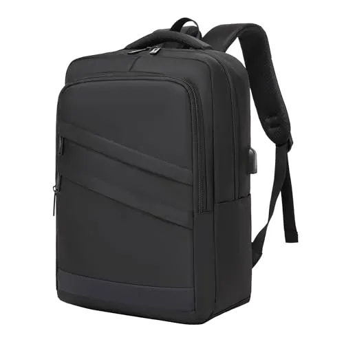 Shavont Mochila para Ordenador Portátil 15,6 Pulgadas Hombre Mujer, Negro