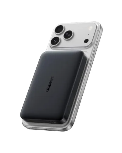 Baseus EnerFill FM21 Qi2.2 25W Powerbank Magsafe, Batería Externa Magnética 10000mAh, PD 45W USB C Carga Rápida, Power Bank Carga inalámbrica para iPhone 17, 16, 15 Pro MAX