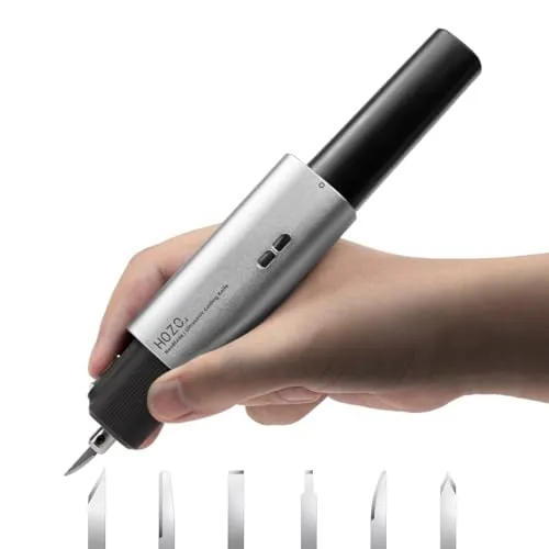 Cuchilla de sierra HOZO NeoBlade inalámbrica ultrasónica – Vibración de 40kHz y potencia automática de 40W, batería intercambiable, refrigeración turbo, 2 modos de corte – Para 3D-impresión, trabajos
