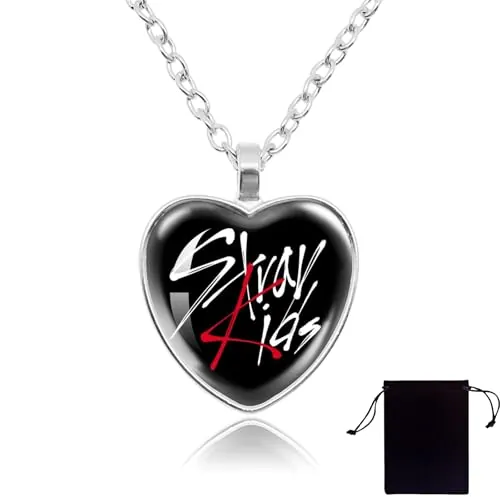 KSJEHW Collares para mujer Kpop Stray kids regalos para niños Mercancía de Kpop Stray Kids Regalos para fans