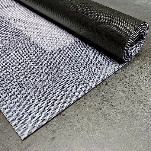 STORESDECO Alfombra vinílica de Tejido Trenzado Premium de Alta Gama. Lavable Antideslizante y extraplana. Materiales Resistentes de máxima Calidad Color Grises 120 x 180 cm