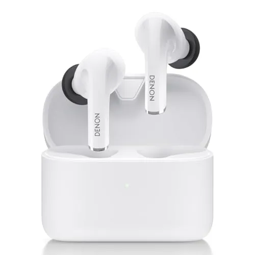 DENON Auriculares in-Ear con cancelación de Ruido, Blanco