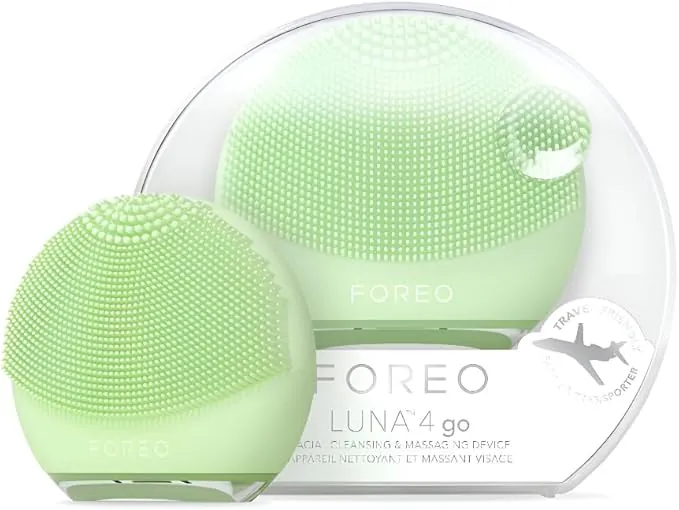 FOREO LUNA 4 go Cepillo de limpieza facial y masajeador facial reafirmante, cuidado facial premium, mejora la absorción de productos para el cuidado de la piel facial, herramientas simples para el