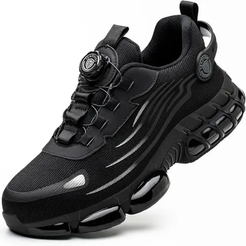 Zapatos de Seguridad Hombre Mujer Zapatillas de Seguridad Negro 40 EU