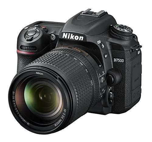 Nikon D7500 - Cámara réflex Digital con Objetivo AF-S DX NIKKOR 18-140 mm f/3.5-5.6G ED VR, 20,9 megapíxeles, Wi-Fi, Bluetooth, SD 8 GB 300x Premium Lexar, Color Negro