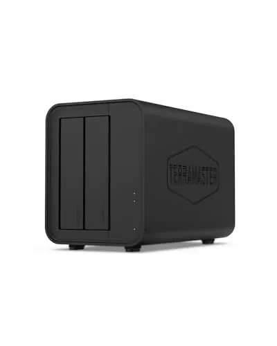 TerraMaster D2-320 USB 3.2 (Gen2) 10 Gbps de Almacenamiento Externo para Disco Duro Externo Soporte Raid 0/1/Single/JBOD (sin Disco Duro)