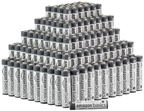 Amazon Basics - Paquete de 250 pilas industriales alcalinas AAA, 1,5 voltios, vida útil de 5 años