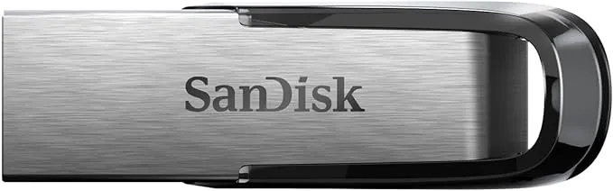 SanDisk Ultra Flair Memoria flash USB 3.0 de 64 GB, con carcasa de metal duradera y elegante y hasta 150 MB/s de velocidad de lectura, Color negro/plateado