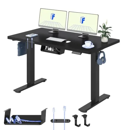FLEXISPOT Escritorio Elevable Eléctrico con Tablero Entero 140 × 80 cm