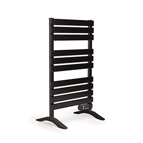 CREATE / Warm Towel 500W / Toallero eléctrico Negro con Patas / 103x5x55 cm/para Suelo o Pared. Temporizador. Pantalla LCD. bajo Consumo