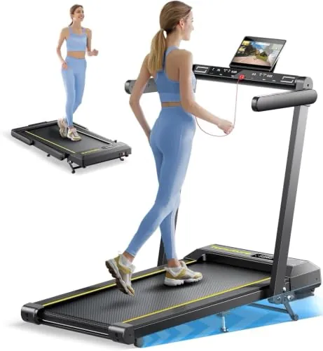 Cinta de Correr Plegable, 6 en 1 Cinta de Correr con Frecuencia Cardíaca